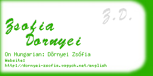 zsofia dornyei business card